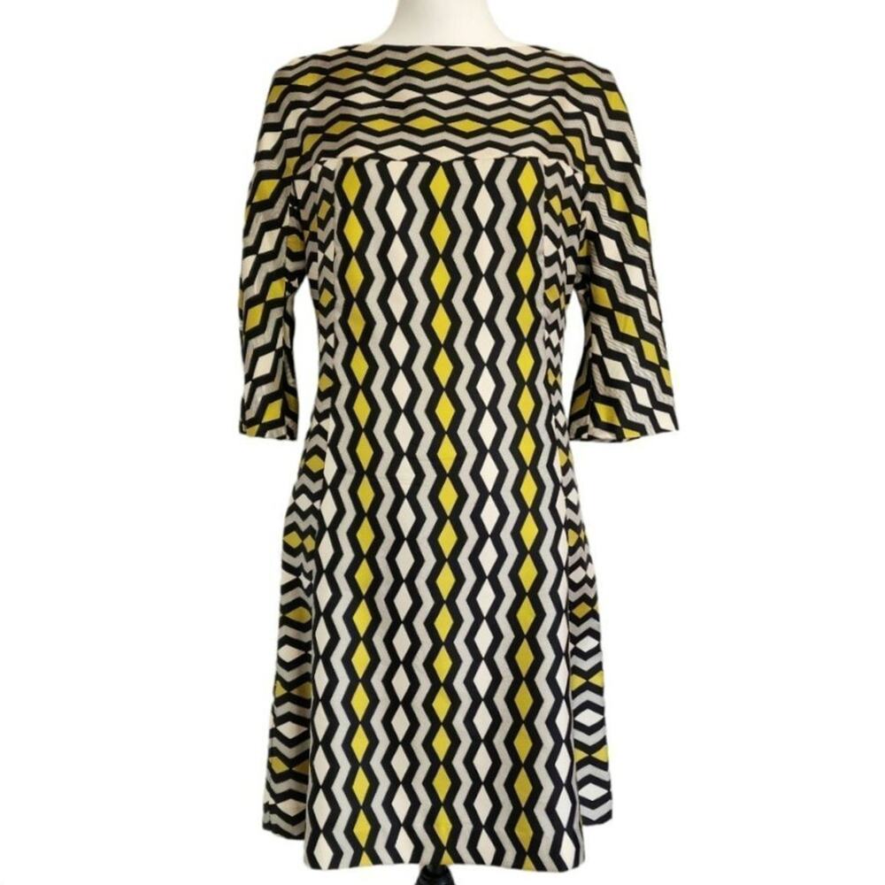 MILLY of New York Silk Retro Mod Shift Dress Size‎ 6